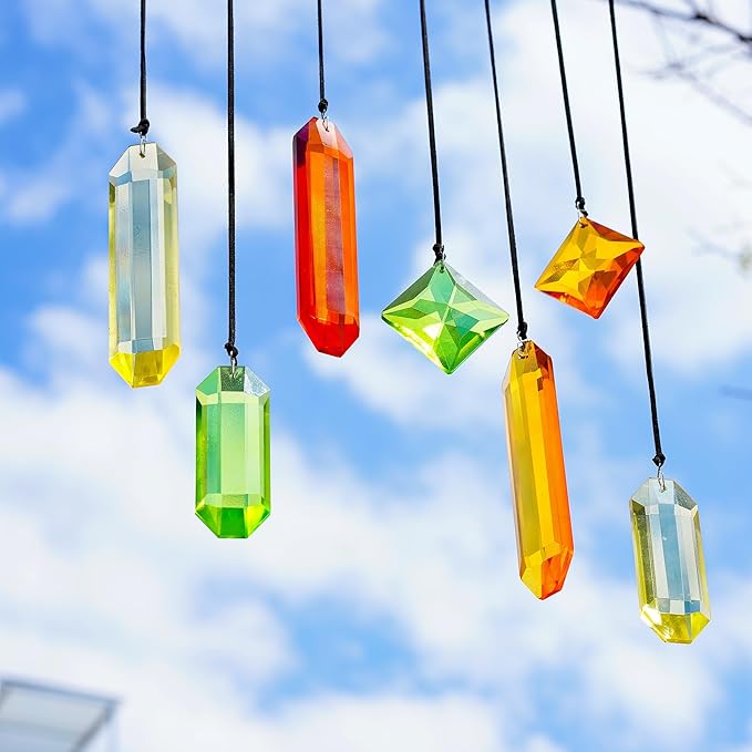 Set of 7 Colorful Crystal Ornaments - Image 8