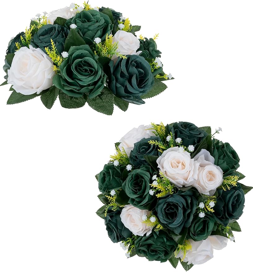 BLOSMON Green Flowers Artificial by Blosmon