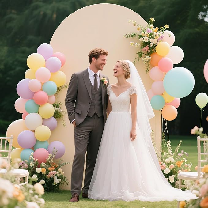 Ledido Wedding Arch Backdrop Cover 6FT 7.2FT Arch Covers 2Set Fitted Stretchy - Image 2