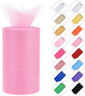Glitter Tulle Rolls 6” by 50 Yards Sparkle Tulle Fabric Ribbon Sequin Tulle by ICOSHOW