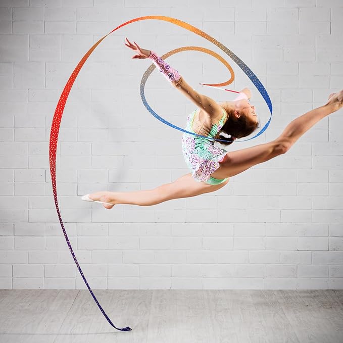 Yilloog 50 Pcs Ribbon Dancing Wands Party Favors, 78.7 Inch Artistic Gymnastics - Image 5