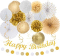 White Champagne Gold Birthday Party-Decorations by Huglony