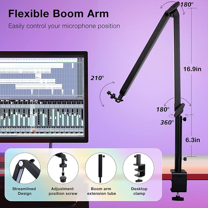 Boom Arm with RGB Light - Image 4