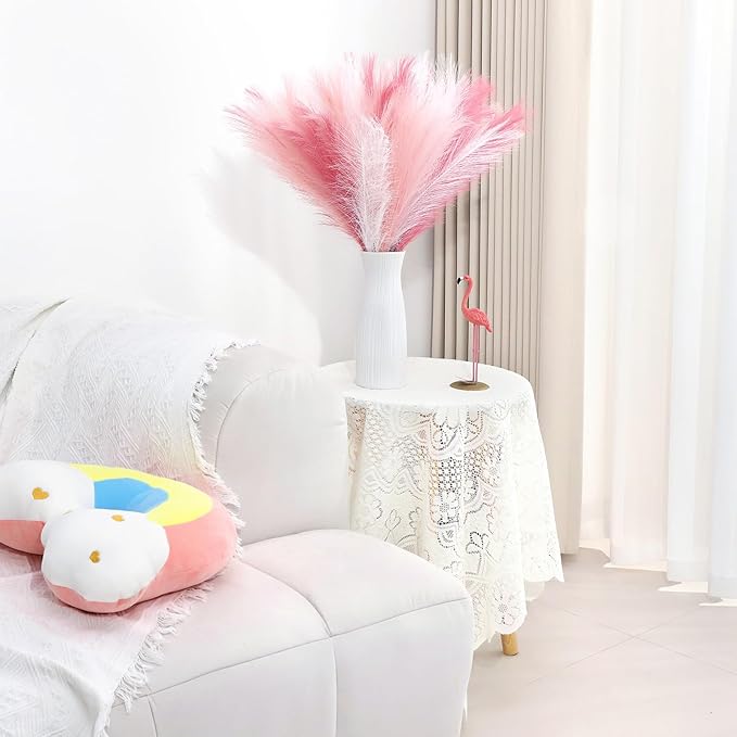 Pink Pampas Grass Decor 30 Pcs 21.7 Inch Faux Pampas Grass Bulk Artificial - Image 2