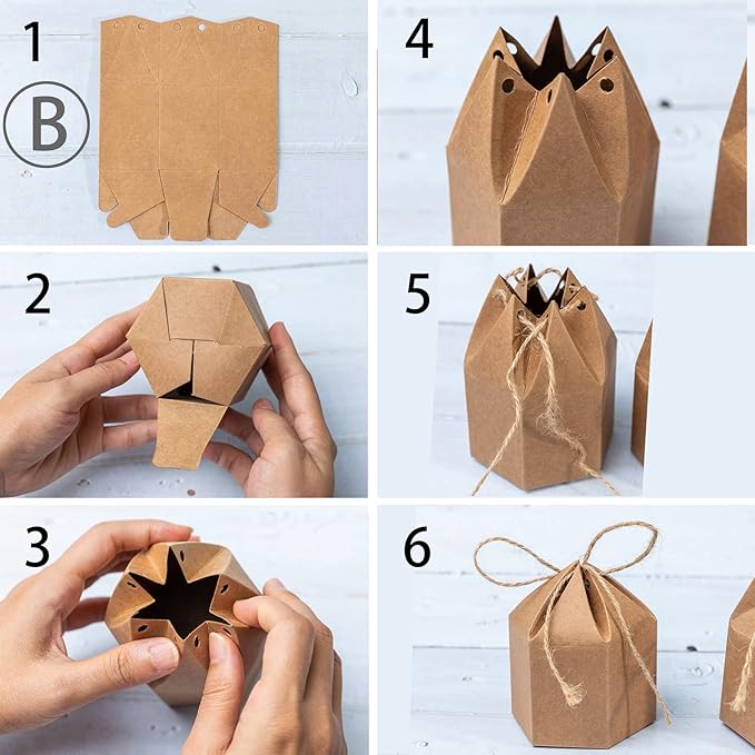 Zontween 50 Pack Hexagon Paper Box - Image 4