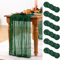 Emerald Green Cheesecloth Table Runner 6 Pack Fall Table Runners Boho Gauze 120 by DeZerlor