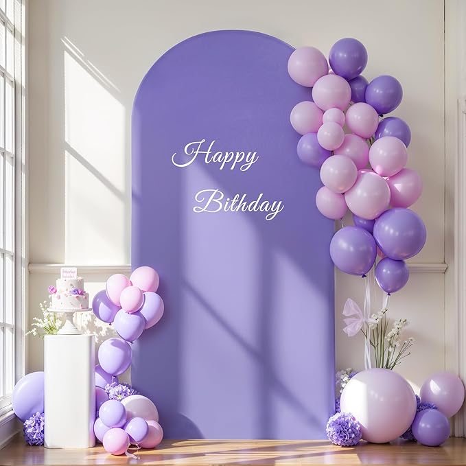 7.2FT Lavender Arch Backdrop Cover - Image 7