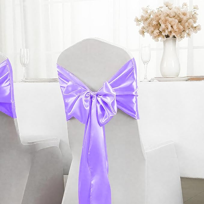 SHEJIZE 2 Pack Lavender Satin Table Runner 12x108 Inches Long, Bright Silky - Image 4