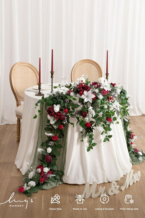Ling's moment 9FT Eucalyptus and Willow Leaf Garland - Image 4