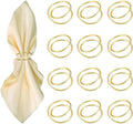 Gold Napkin Rings-12 PCS Metal Spiral Napkin Rings Napkin Holders Buckles by FORESRUM