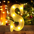 Light Up Letters S, LED Sign Marquee Letters 26 Alphabet by funsky