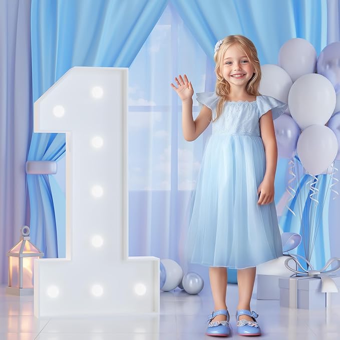 Marquee Numbers 3 Feet Tall, Large Light Up Number 1 by Tongjoy