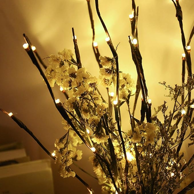 Led Branch Light Battery Operated Lighted Branches Vase Filler Willow Twig - Image 3