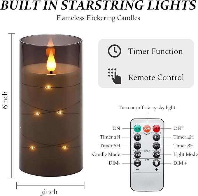 Aignis Flickering Flameless Candles Battery Operated Candles LED Candles - Image 6