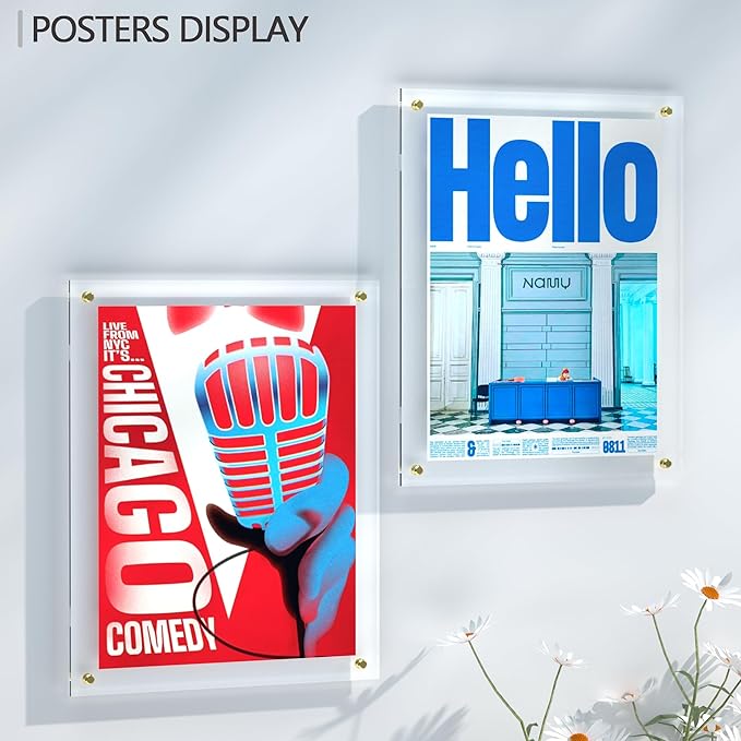 Acrylic Picture Frame for Wall, No Drill Floating Frameless Photo Frame for - Image 7
