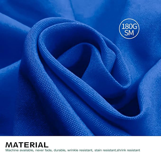 Surmente Blue Tablecloth 60 x 102-inch Rectangular Polyester Table Cloth - Image 3