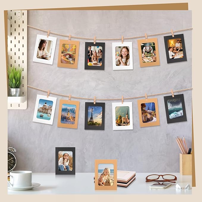 100 Pack Paper Picture Frames, 4x6 Inch Photo Strip Frame Hanging Photo Display - Image 5