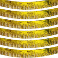 6 Pack Gold Total 60 Feet Foil Fringe Garland Metallic Tinsel Banner Wall by iiCheerful