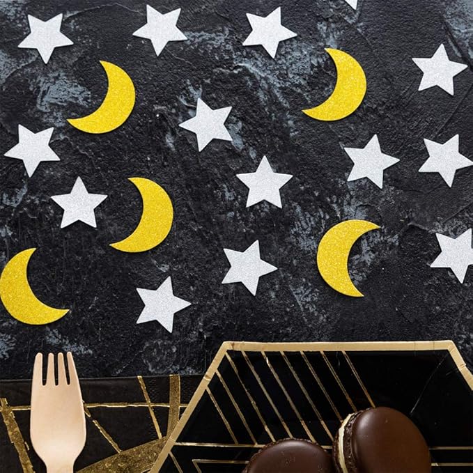 Glitter Confetti Star and Moon for Table Wedding Birthday Eid Party Decoration - Image 4