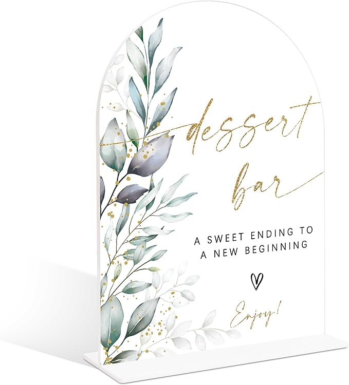 Acrylic Wedding Signs, Wedding Reception Signage, Bridal Shower Table Decor by Unknown