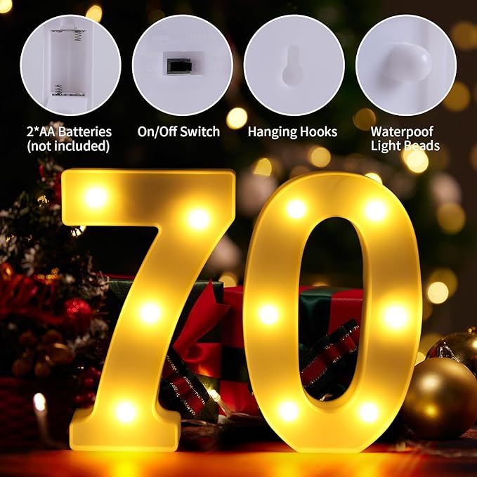70th Birthday Decorations for Women Men, Happy 70 Birthday Decorations for - Image 3