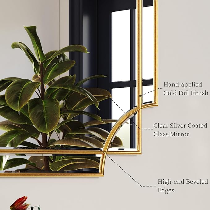 Kelly Miller Large Gold Full Length Mirror - Image 7