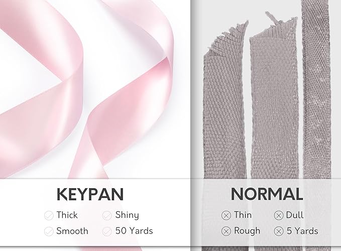 Pink Satin Ribbon for Valentines Day 1-1/2 Inch x 50 Yards Double-Faced Ribbons - Image 4