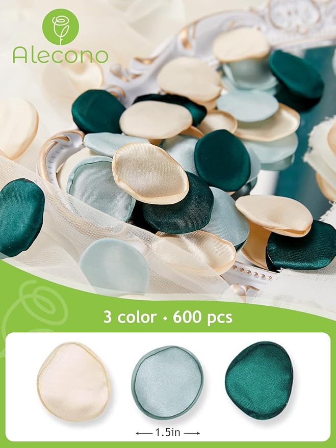 Alecono  Silk Rose Petals, Artificial Flower Petals Decorations - Image 2