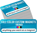 Magnet Me Up Custom 10x3 Inch Rectangle Magnet, 100 Pack, Customizable by MagnetMeUp