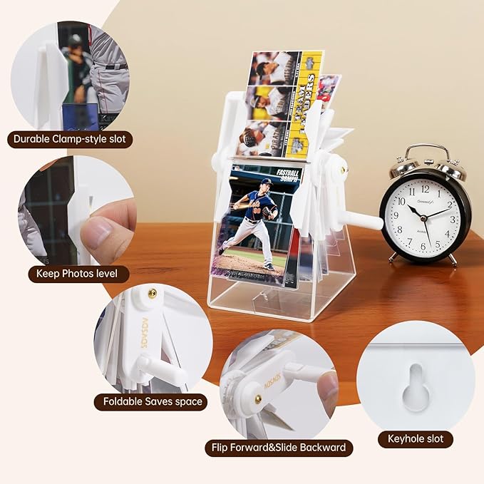 24-Slot Card Flip Book Display Stand, Trading Card Holder - Image 3