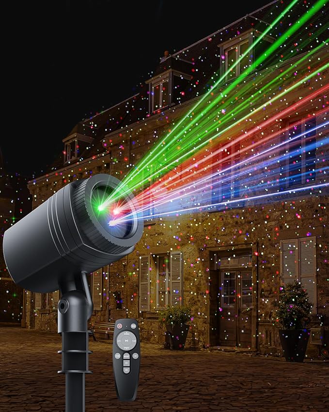 Christmas Laser Lights Outdoor, RGB Light Projector by Enjoyedled