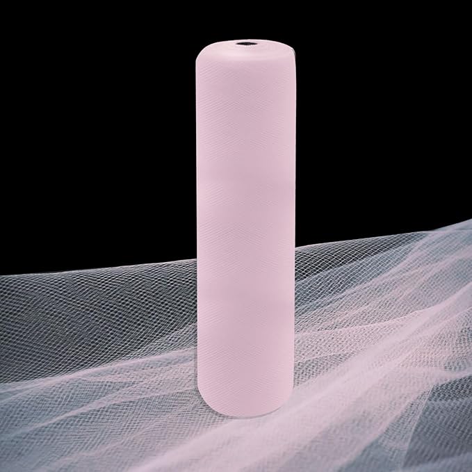 Light Pink Tulle Fabric Rolls 54 Inch by 10 Yards Fabric Tulle Bolt by IONTACH