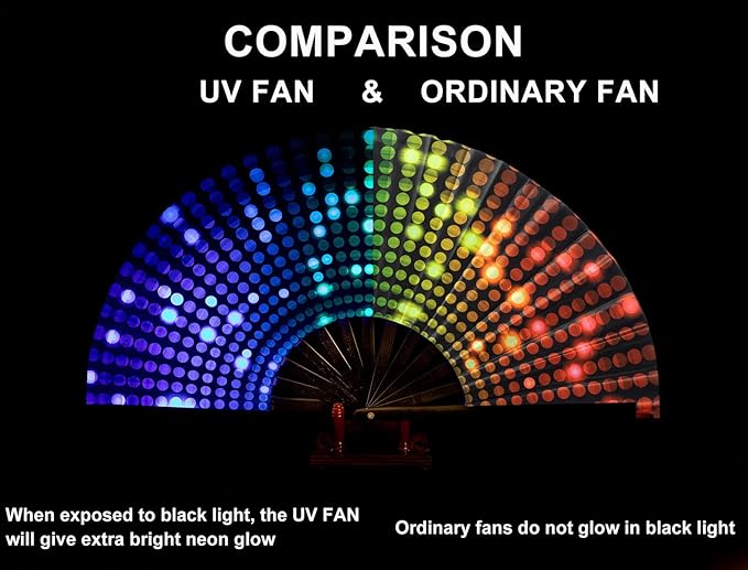 Amajiji Rave Folding Hand Fan Popping Fans - Image 5
