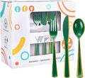 WDF 180PCS Green Plastic Silverware by WDF