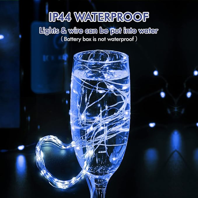 12 Pack Fairy Lights Battery Operated String Lights，7FT 20LED Waterproof Silver - Image 3