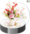 18 Pack Round Mirror Trays, Non Glass Acrylic Round Mirror Centerpieces by LUDEOU