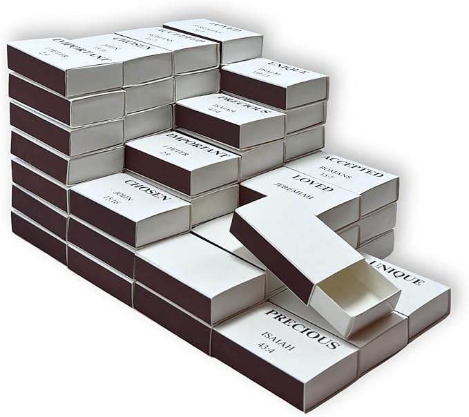 60pcs Blank Match Boxes, 2.25x1.42x0.59in Bulk Christian Bible Matchboxes DIY by JIABUUN