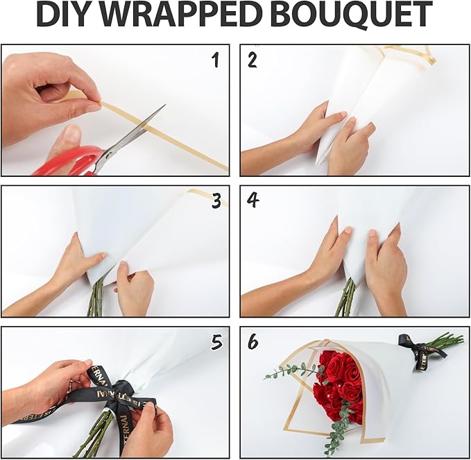 NESCCI 20 Sheet Flower Wrapping Paper - Image 5