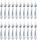 H&D HYALINE & DORA 20PCS 55mm Clear Chandelier Icicle Crystal Prisms Lamp by HDHYALINEDORA