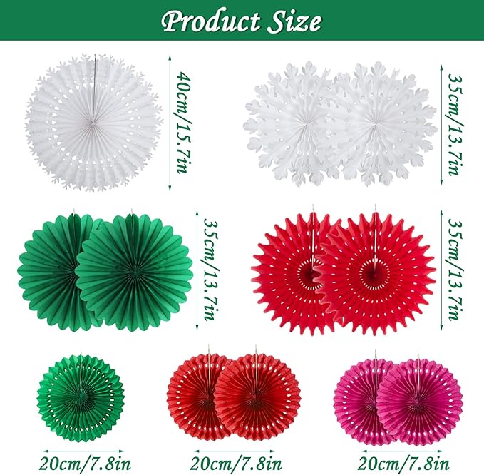 SUNBEAUTY Pack of 12 Christmas Party Decorations Christmas Classroom - Image 2