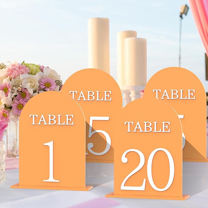 Arch Wedding Table Numbers 1-15 - Image 6