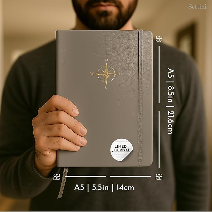 SETTINI Lined Journal, 192 Archival-Quality Pages, QuillEase Bleed-Free Paper - Image 2