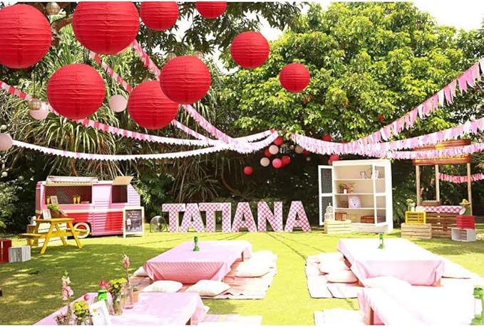 BEISHIDA 6-Inch Red Round Paper Lanterns Decorative Hanging Asia Chinese - Image 5