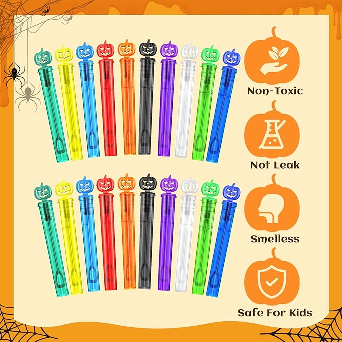 Shemira 500PCS Halloween Bubble Wands, Mini Bubbles Party Favors - Image 7
