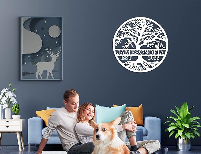 Personalized Tree of Life Metal Sign, Custom Name Sign, Tree of Life Wall Decor - Image 4