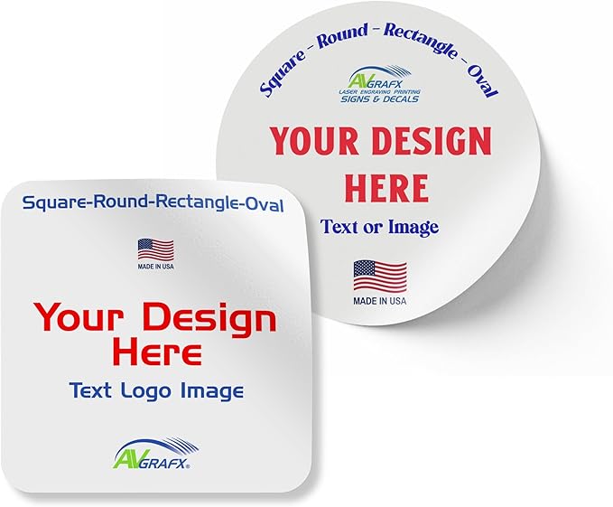 avgrafx 2 in Custom Stickers Vinyl Waterproof Dishwasher Safe, UV Resistant. by avgrafx