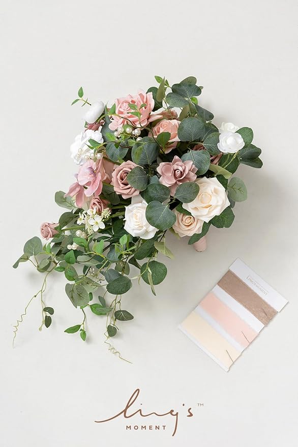 Ling's Moment Pink Bridal Bouquet - Image 7