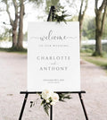 Wedding Welcome Sign, Welcome To Our Wedding Sign, Pole Mount by CENOVACY