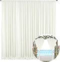 10 x 7 Feet Ivory White Backdrop Curtain by ZEBMOON