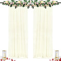 DUOBAO Ivory Sheer Chiffon Backdrop Curtains 108"" Long | 2 Panels | Perfect by DUOBAO
